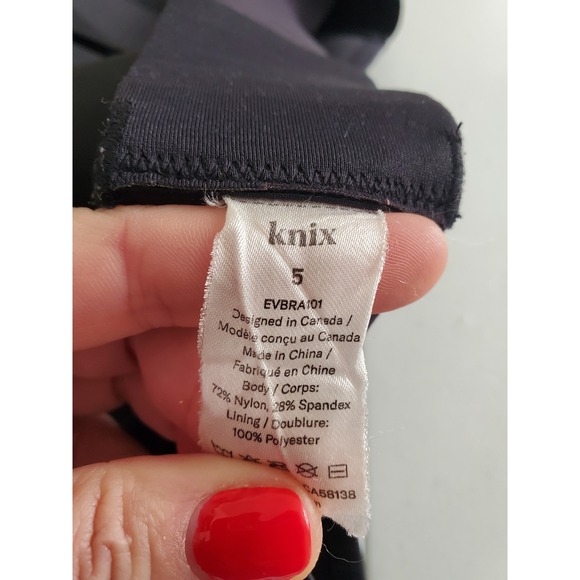 Knix Size 5 Wingwoman Black Wire Free Support Lightly Padded Molded Cup Bra - Picture 6 of 10